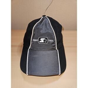 Starter Boys Black and Grey Adjustable Baseball Cap with metal closure